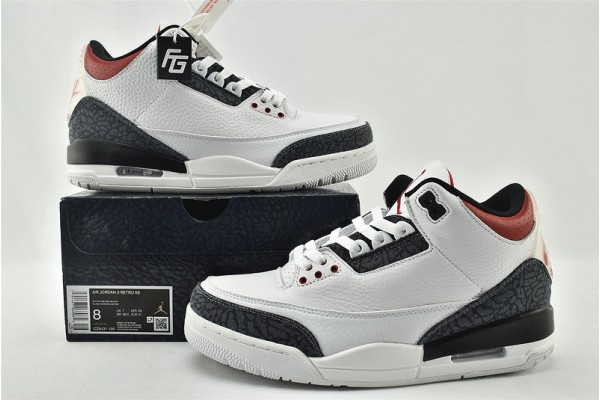 Nike Air Jordan 3 SE Denim Fire Red CZ6431 100 Womens And Mens Shoes